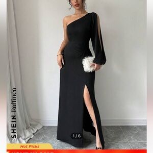 Black floor length dress